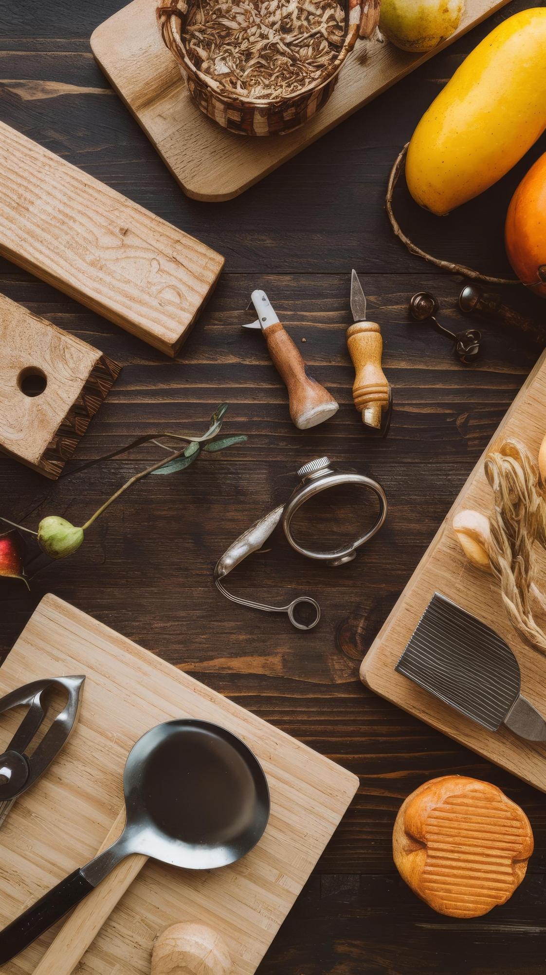 Set di attrezzi da cucina artigianale